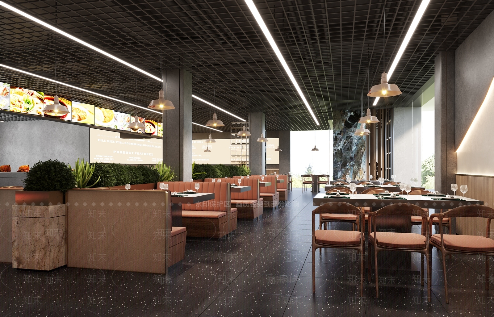 现代火锅店3D模型下载【ID:1128986027】