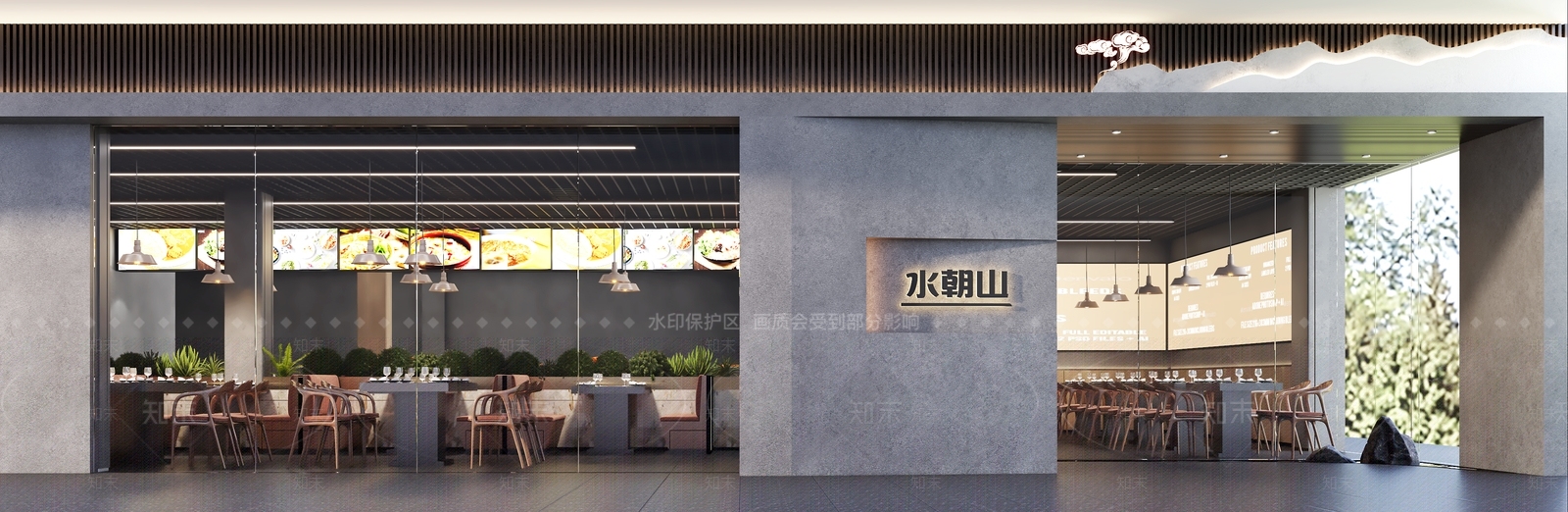 现代火锅店3D模型下载【ID:1128986027】