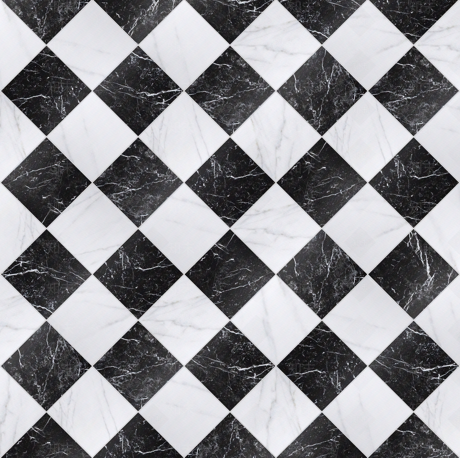 黑白棋盘格子大理石贴图下载【ID:1128983871】