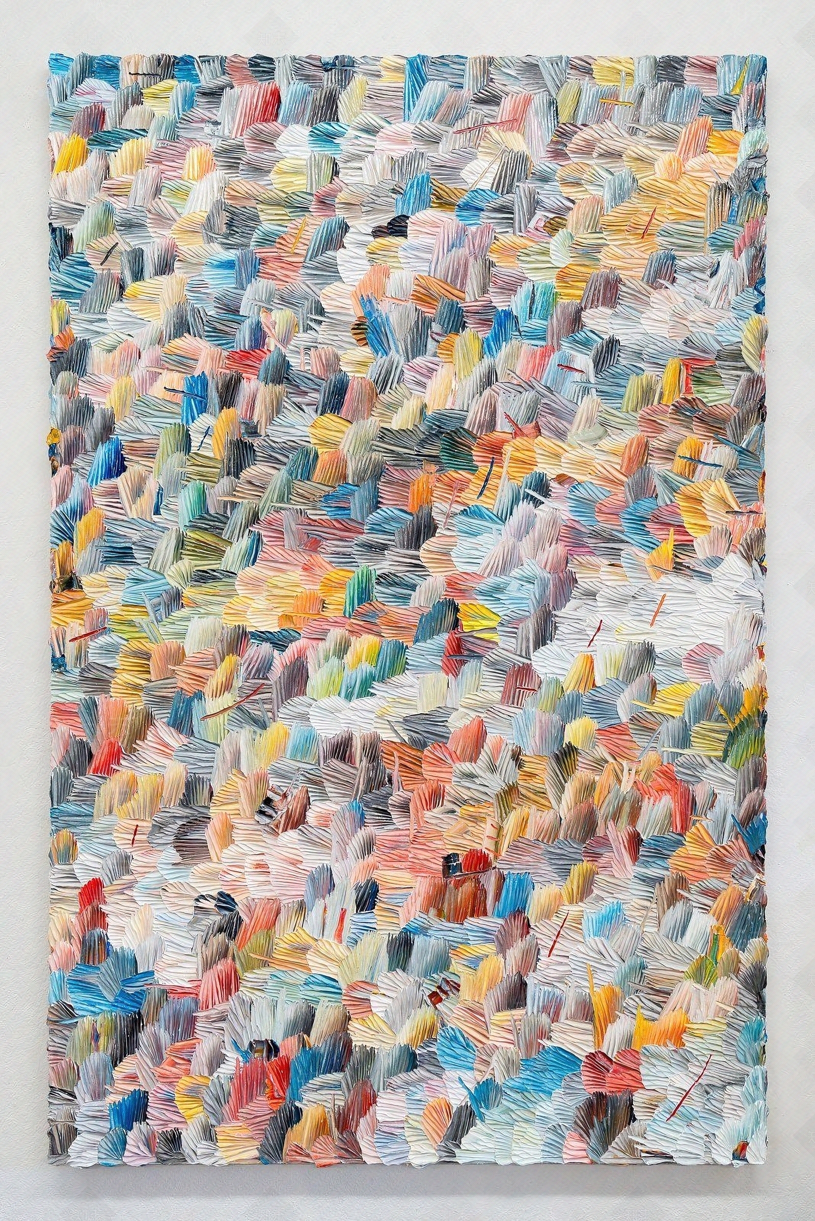 现代彩色抽象油画肌理装饰画贴图下载【ID:1129002650】