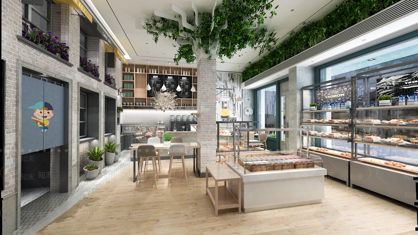 工业风甜品面包店3D模型下载【ID:1129041953】