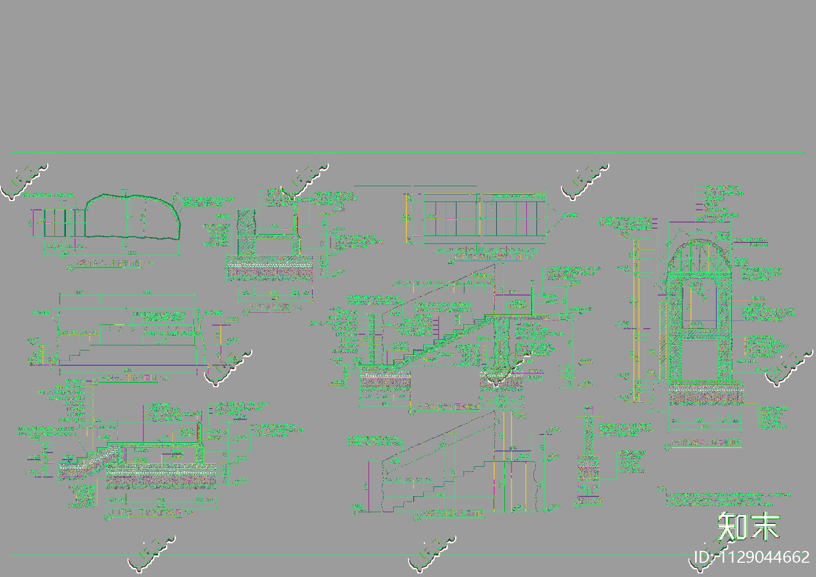 现代简约第二幼儿园cad施工图下载【ID:1129044662】