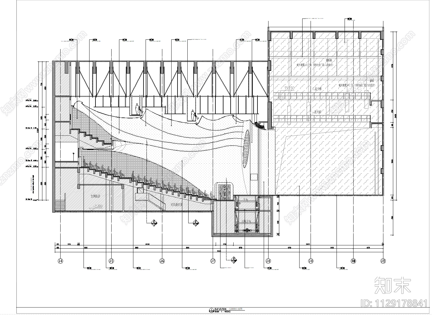 剧院室内装饰施工图下载【ID:1129178841】