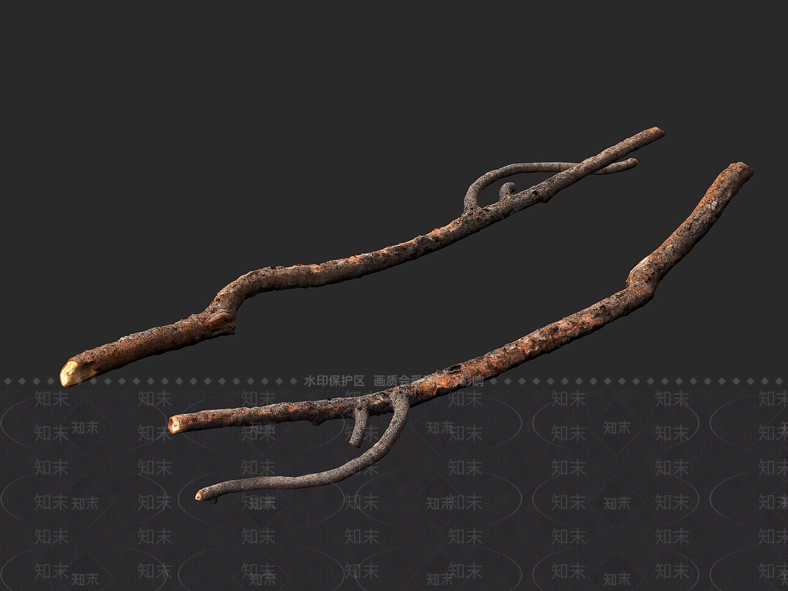 枯木头3D模型下载【ID:1129057534】