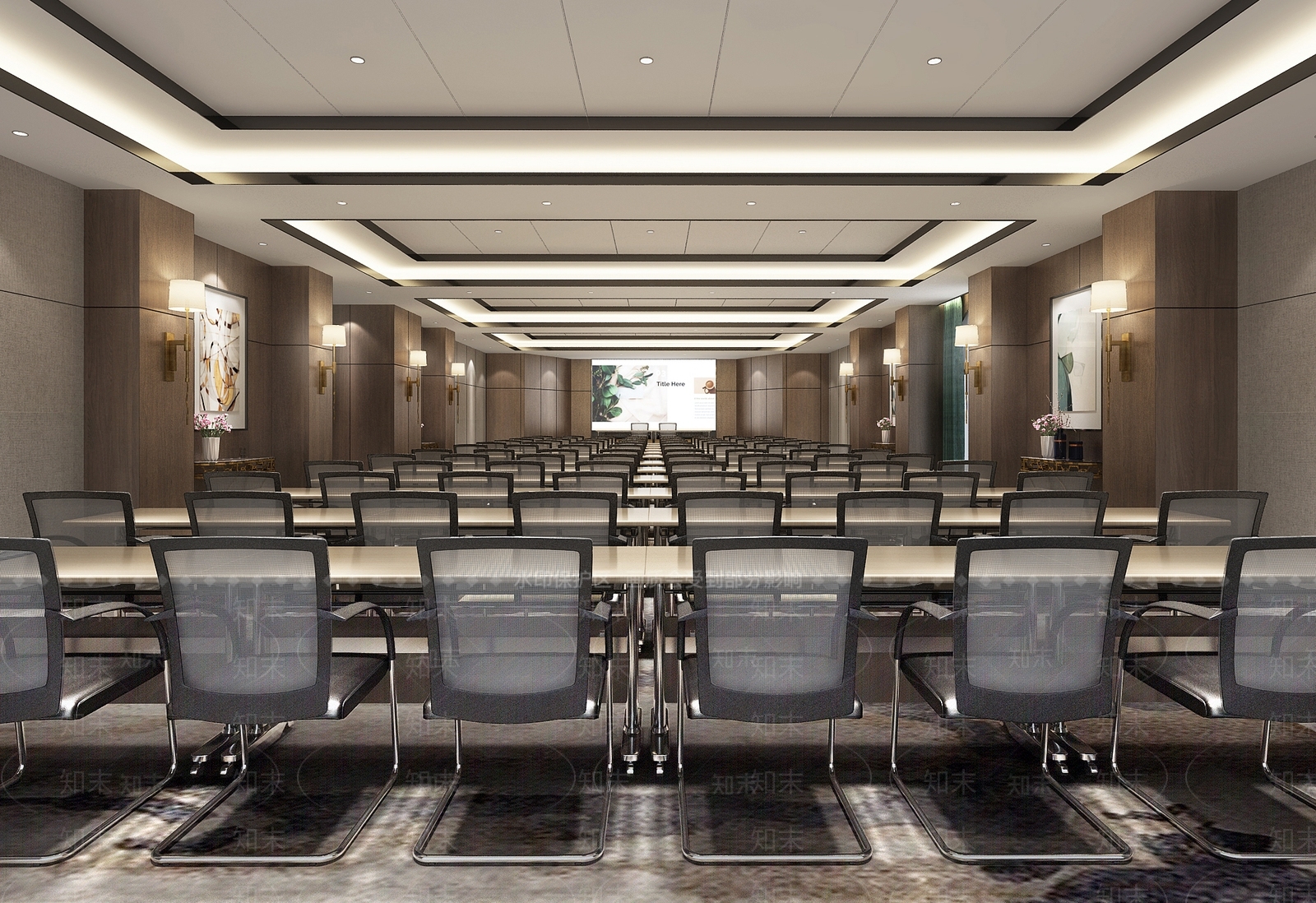 现代酒店会议室3D模型下载【ID:1129059184】