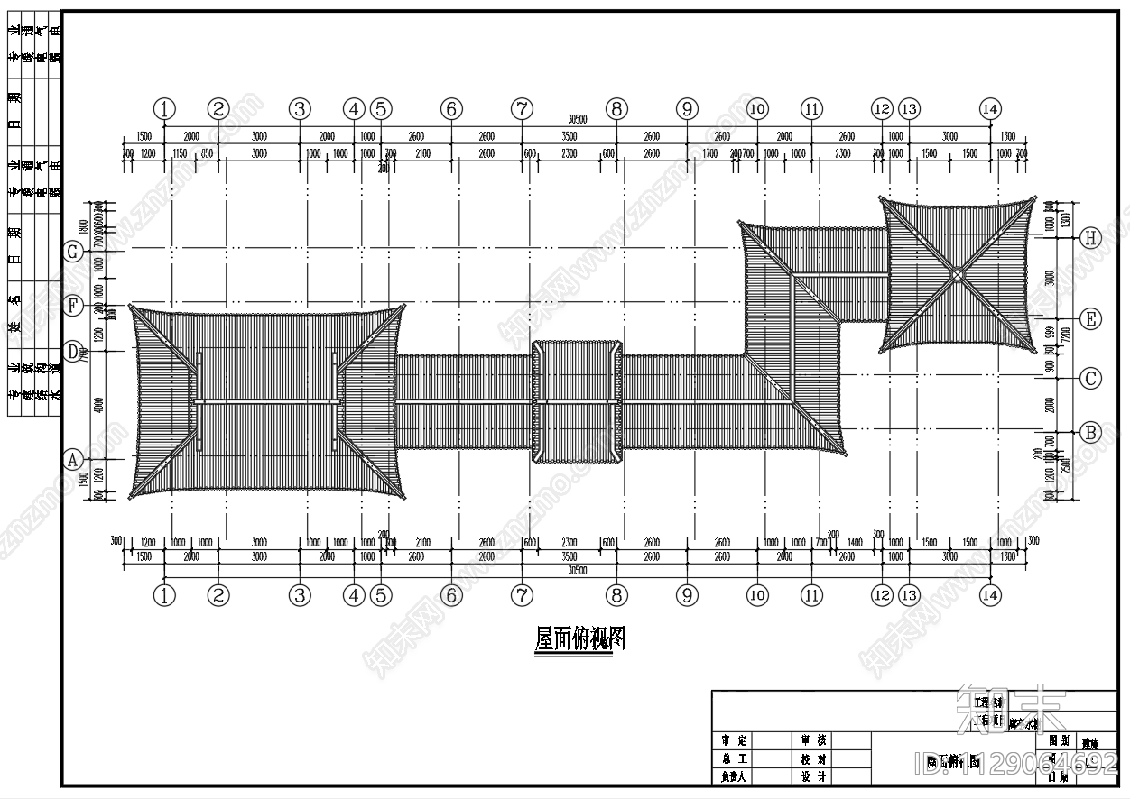 仿古建筑亭廊水榭施工图下载【ID:1129064692】