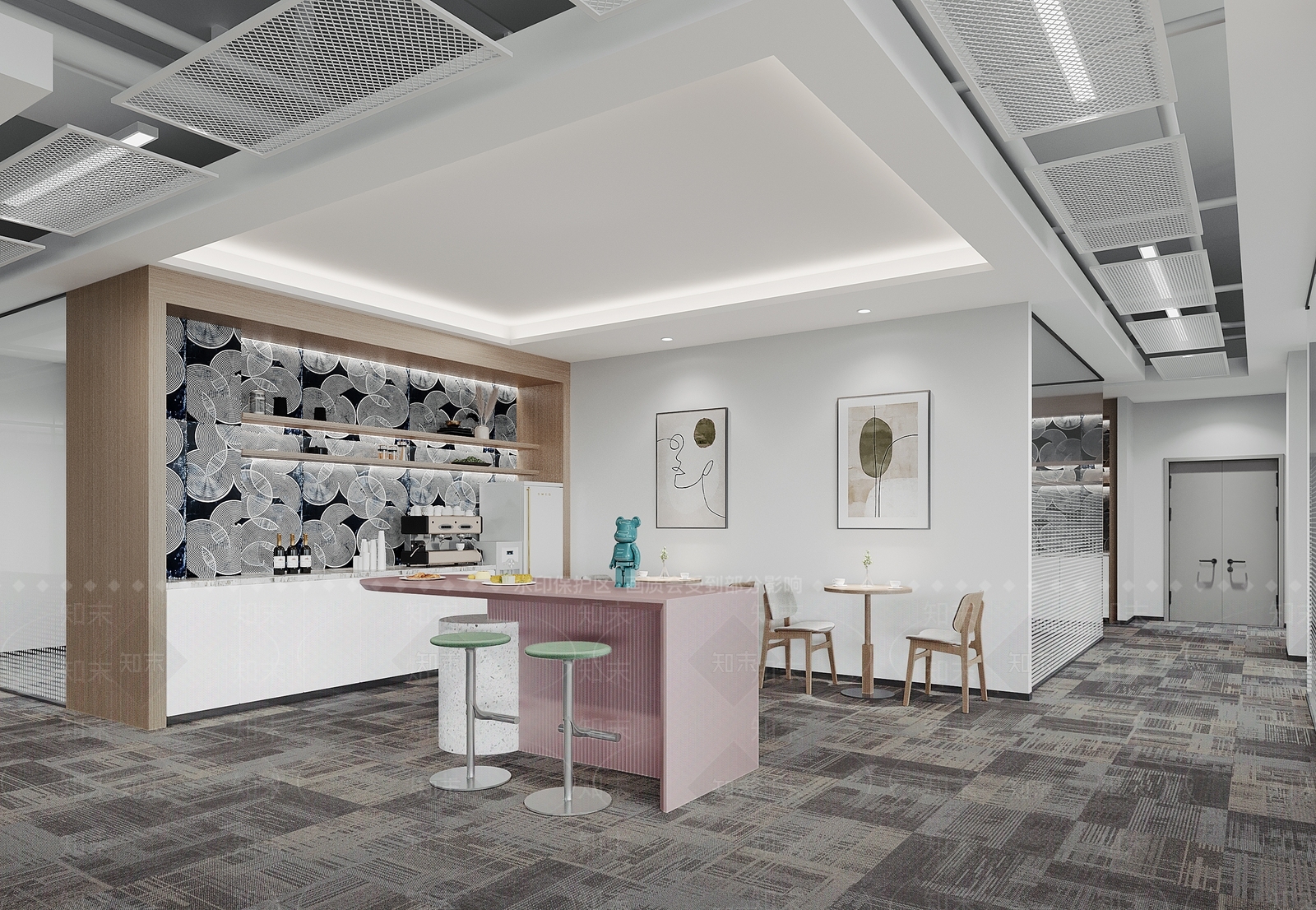 工业风茶水间3D模型下载【ID:1129065370】