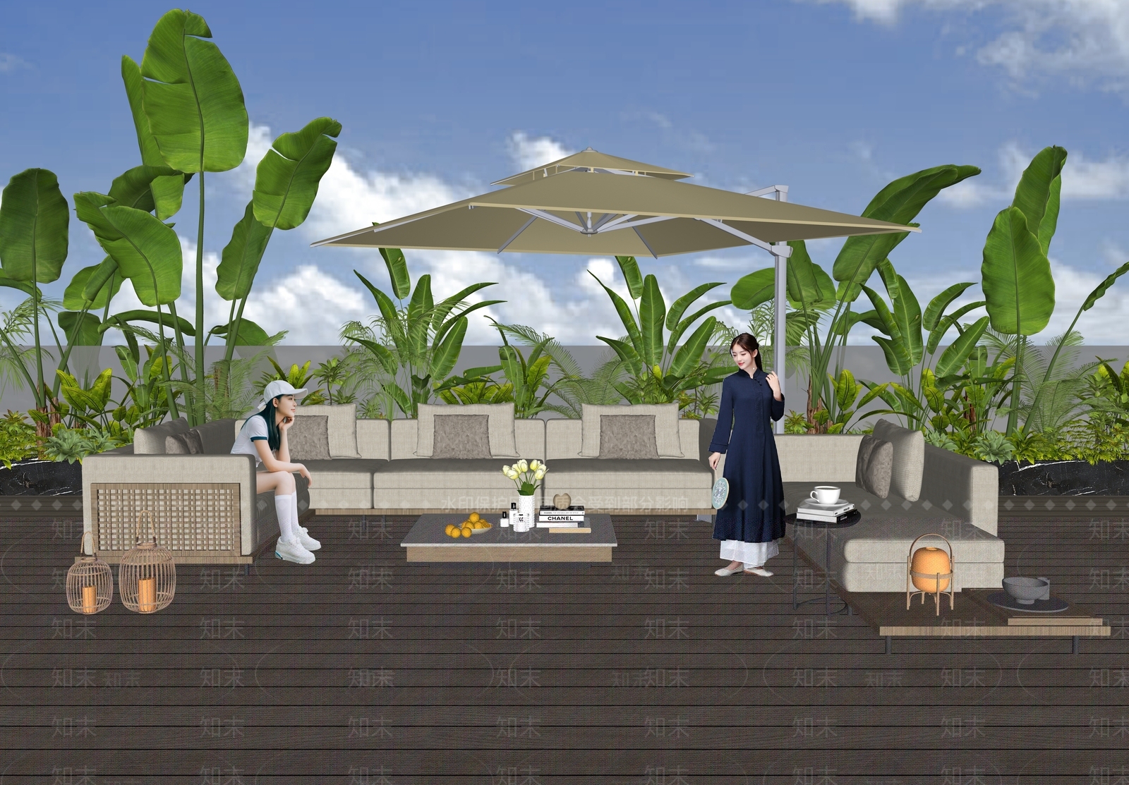 现代户外沙发SU模型下载【ID:1129074128】