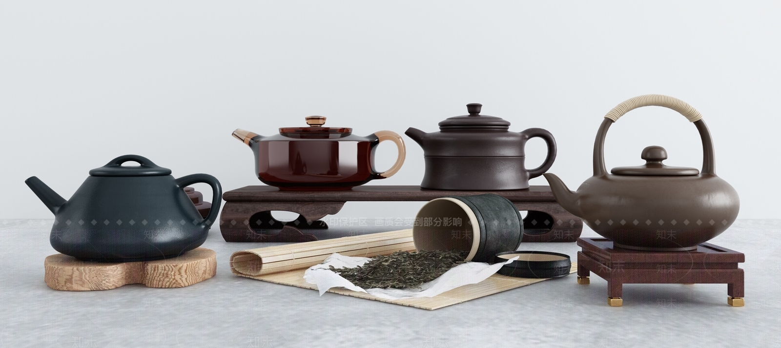 新中式泡茶茶具3D模型下载【ID:1129076426】