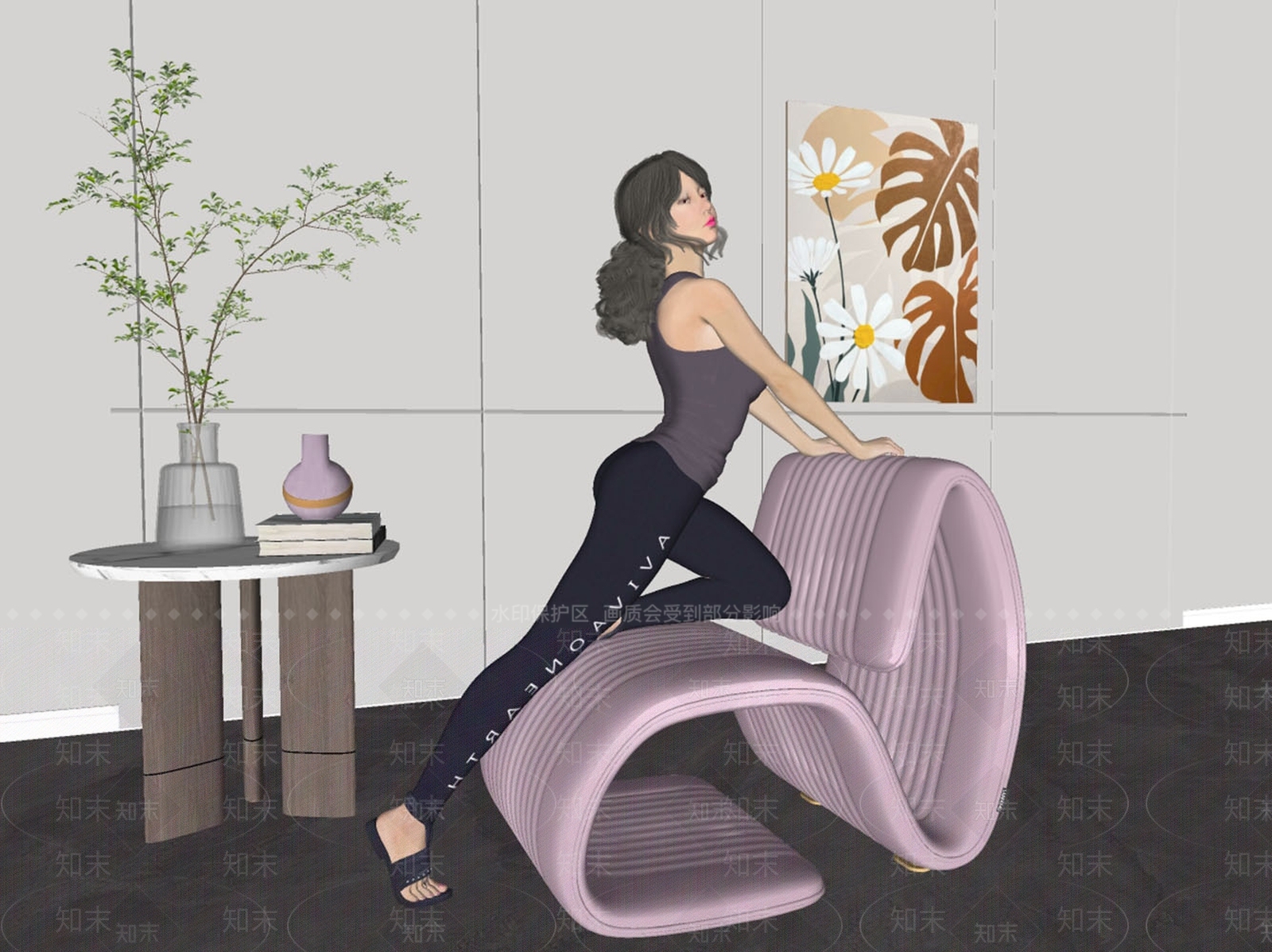 女人SU模型下载【ID:1129079850】