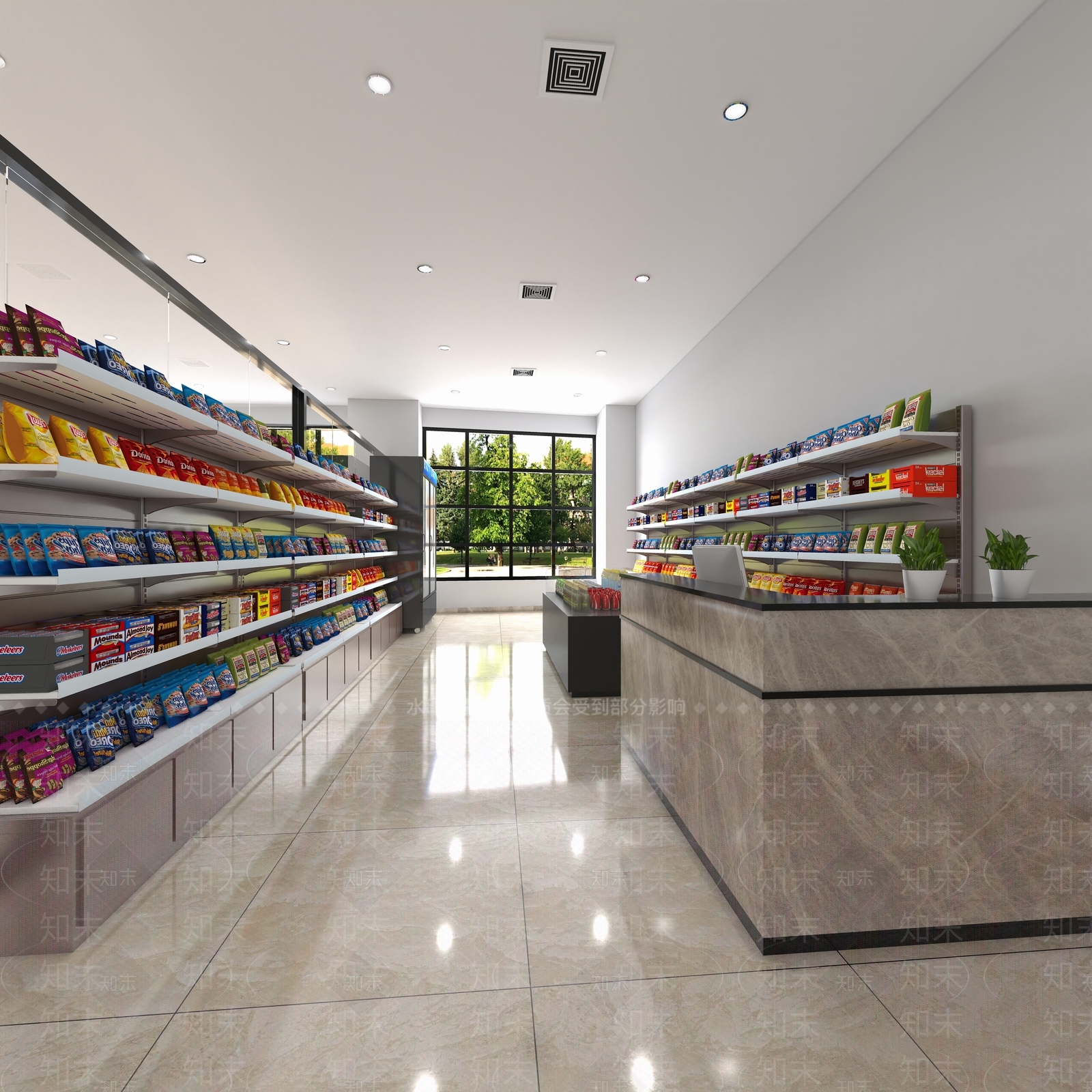 现代便利店3D模型下载【ID:1129105826】