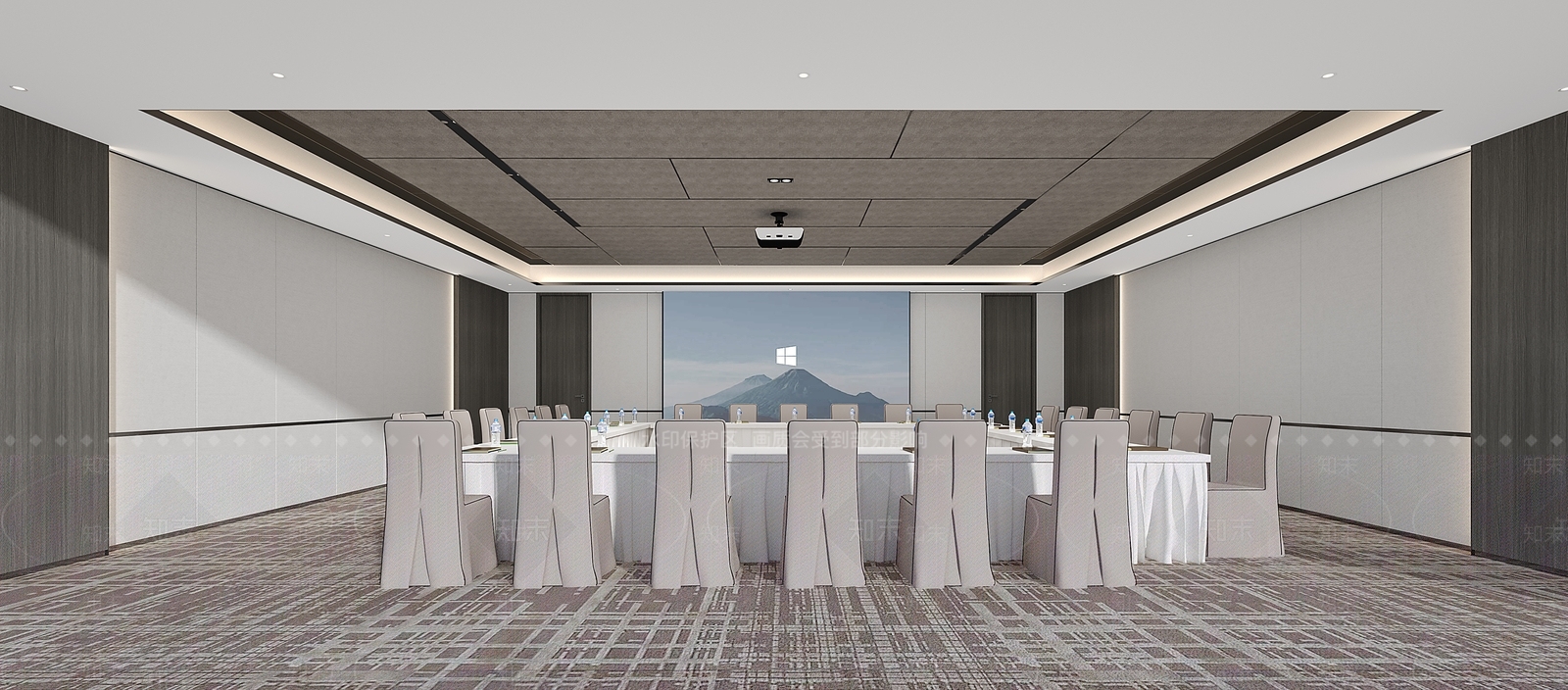 现代酒店会议室3D模型下载【ID:1129106164】