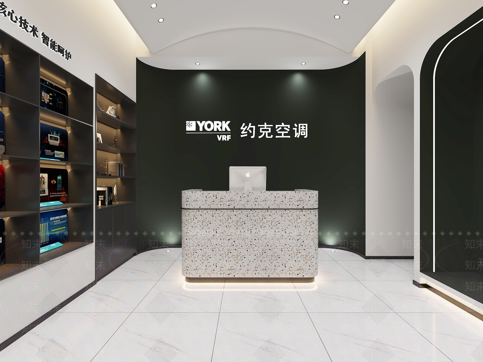 现代约克空调专卖店3D模型下载【ID:1129111354】