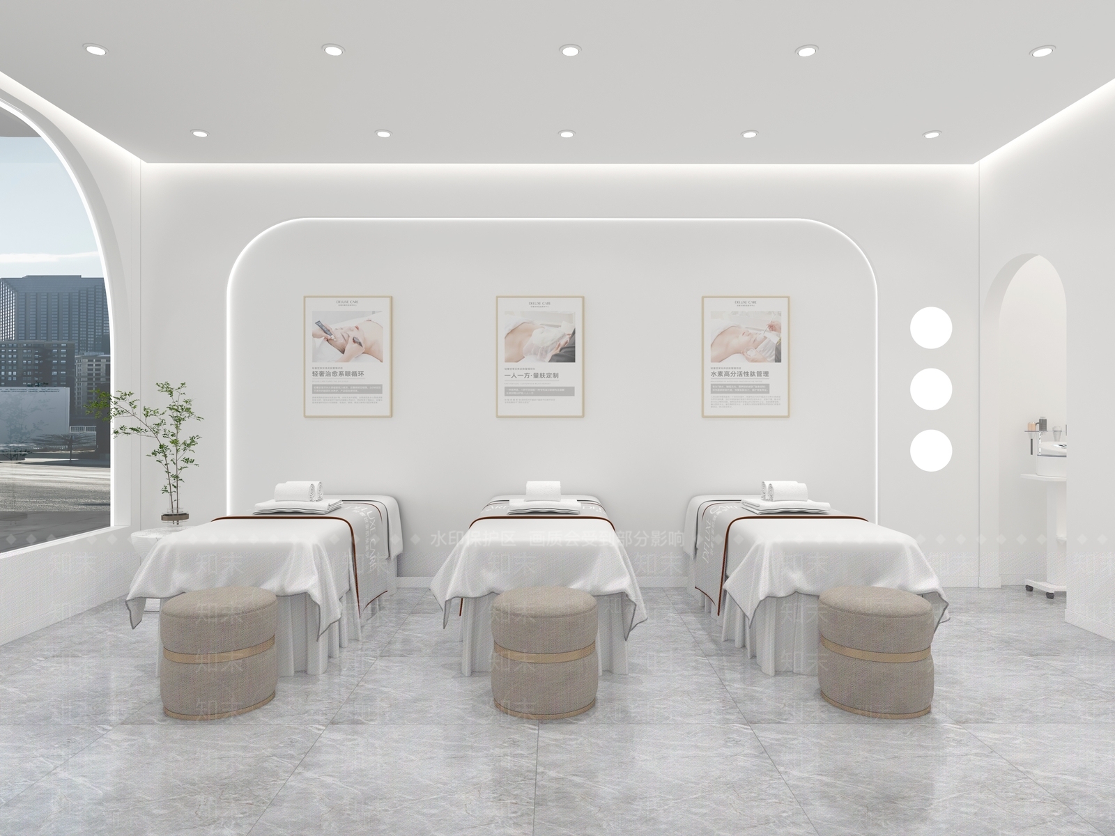现代美容SPA店3D模型下载【ID:1129113441】