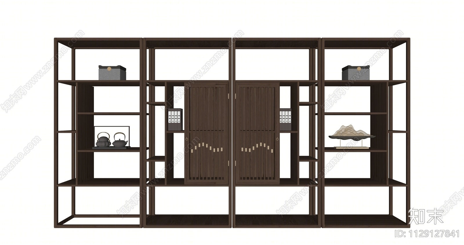 新中式博古架SU模型下载【ID:1129127841】