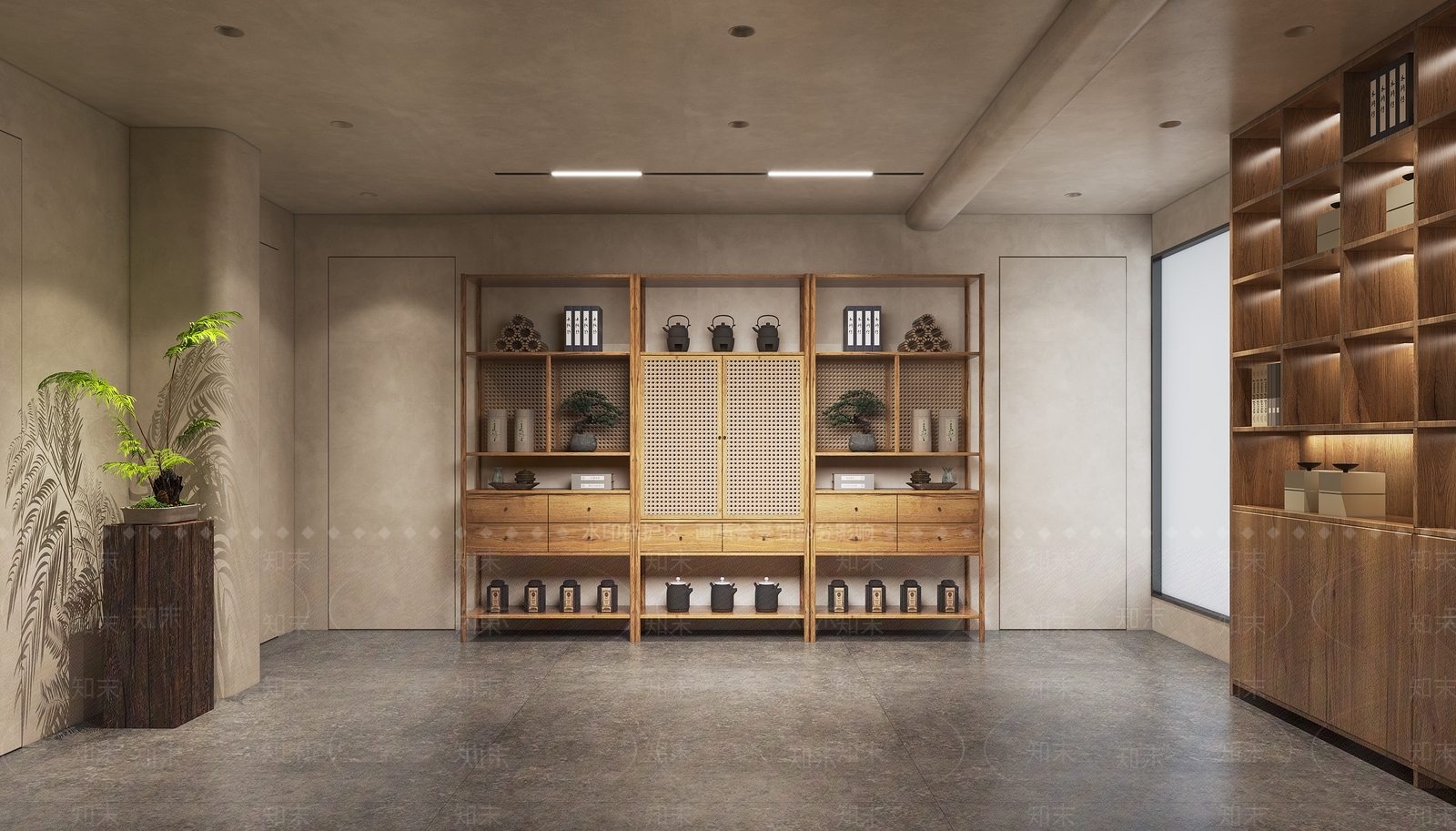 侘寂风茶馆3D模型下载【ID:1129129818】_知末3d模型网