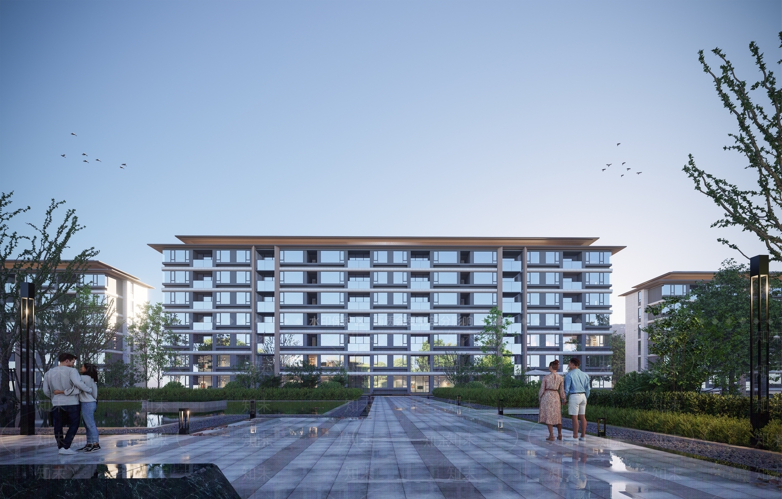 新中式多层住宅SU模型下载【ID:1129142810】