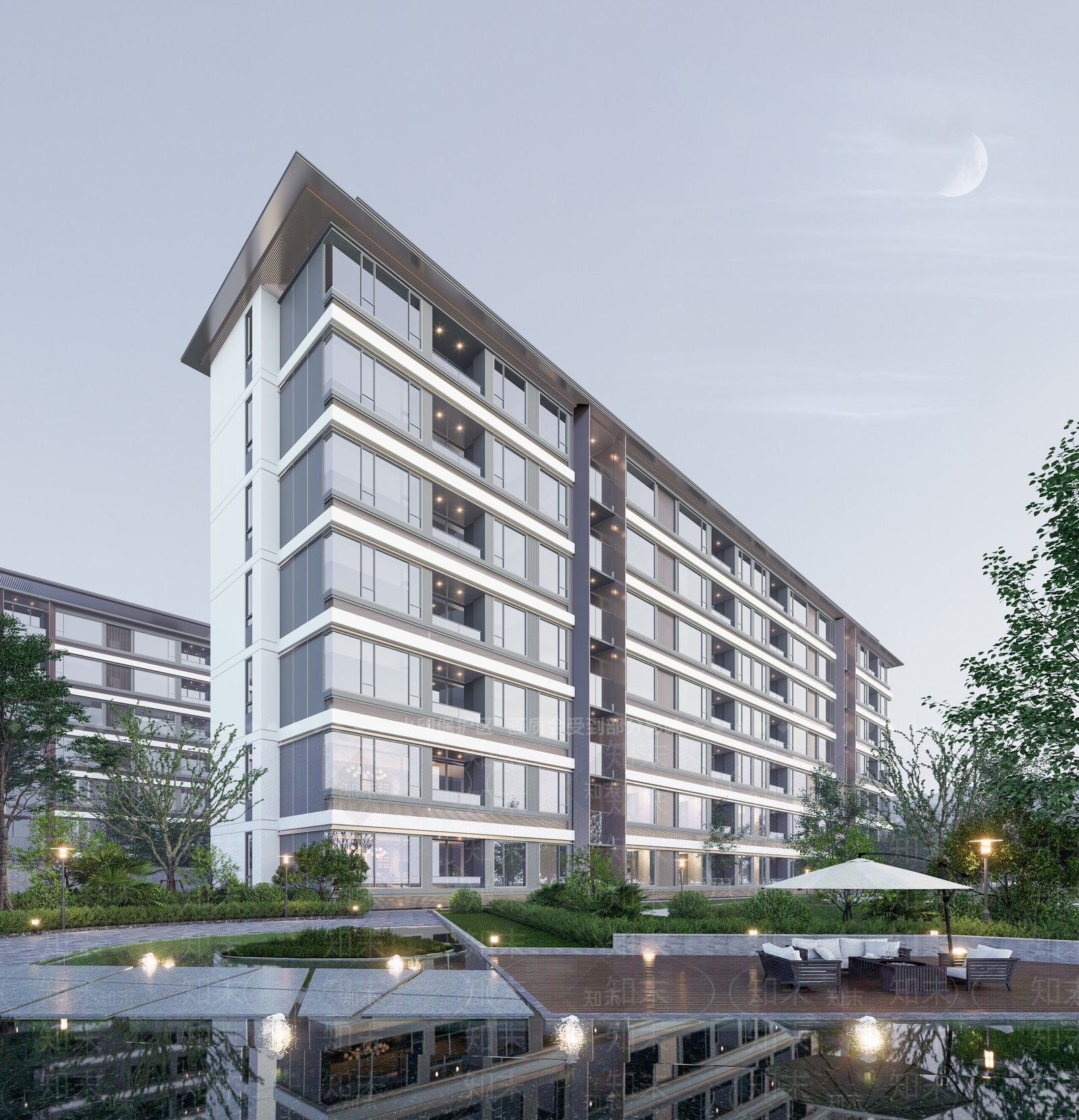 新中式多层住宅SU模型下载【ID:1129142810】