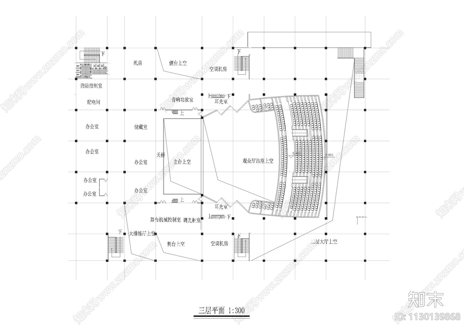影剧院建筑施工图下载【ID:1130139868】