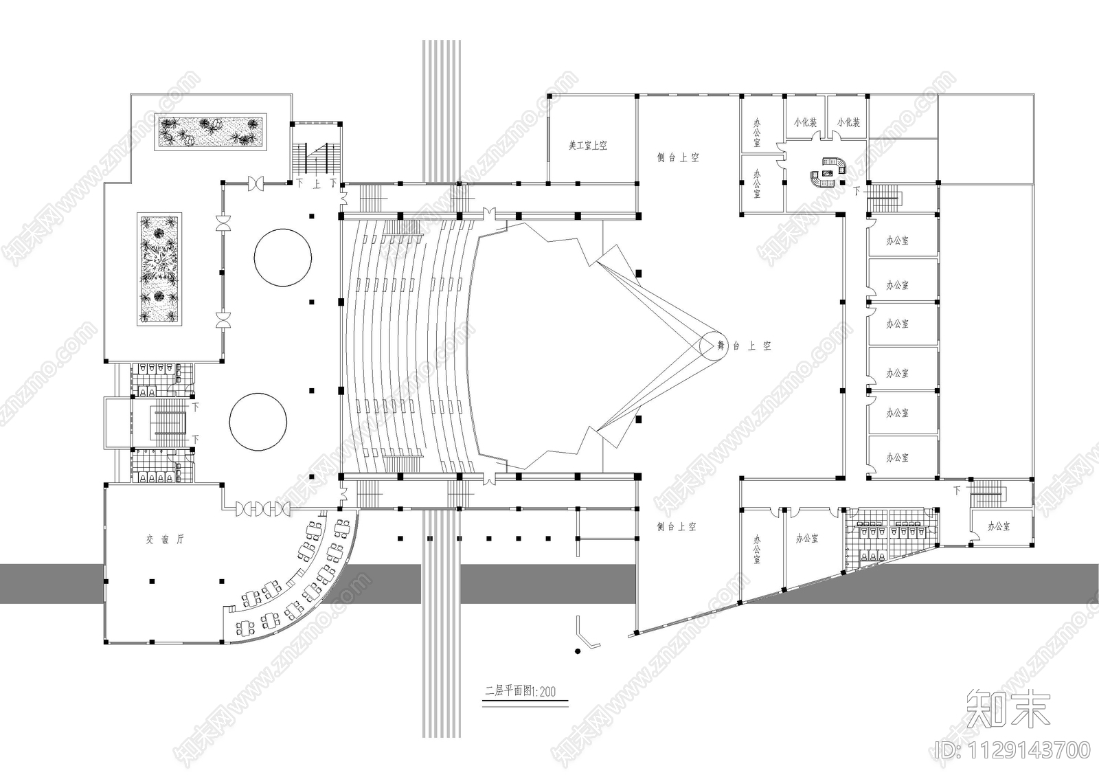 影剧院建筑施工图下载【ID:1129143700】