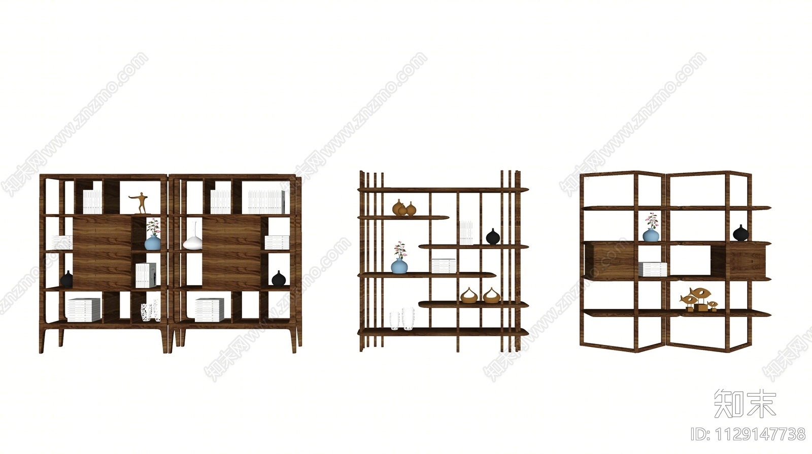 新中式博古架SU模型下载【ID:1129147738】