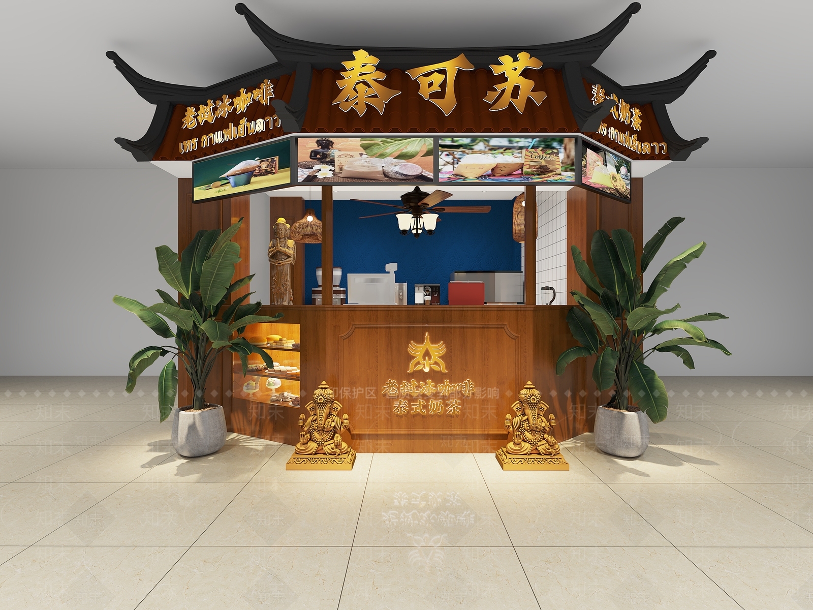 东南亚奶茶店3D模型下载【ID:1129148123】