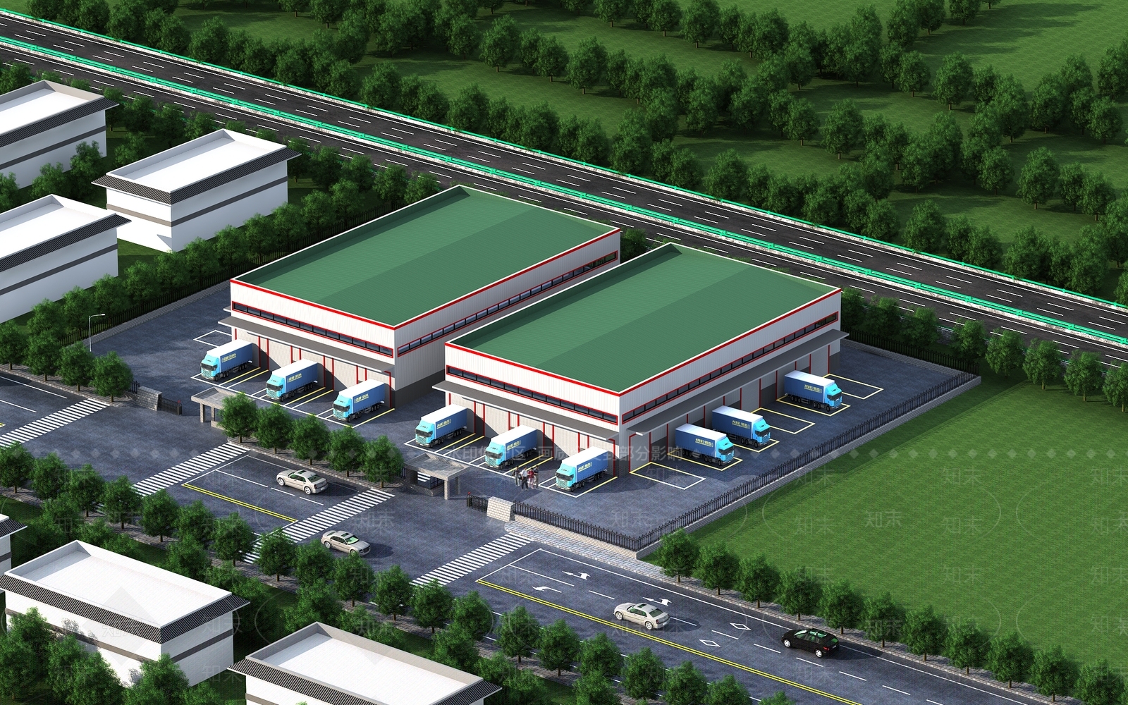 现代工业厂房3D模型下载【ID:1129148811】
