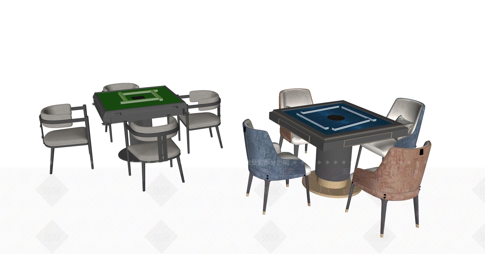 棋牌桌SU模型下载【ID:1129149468】