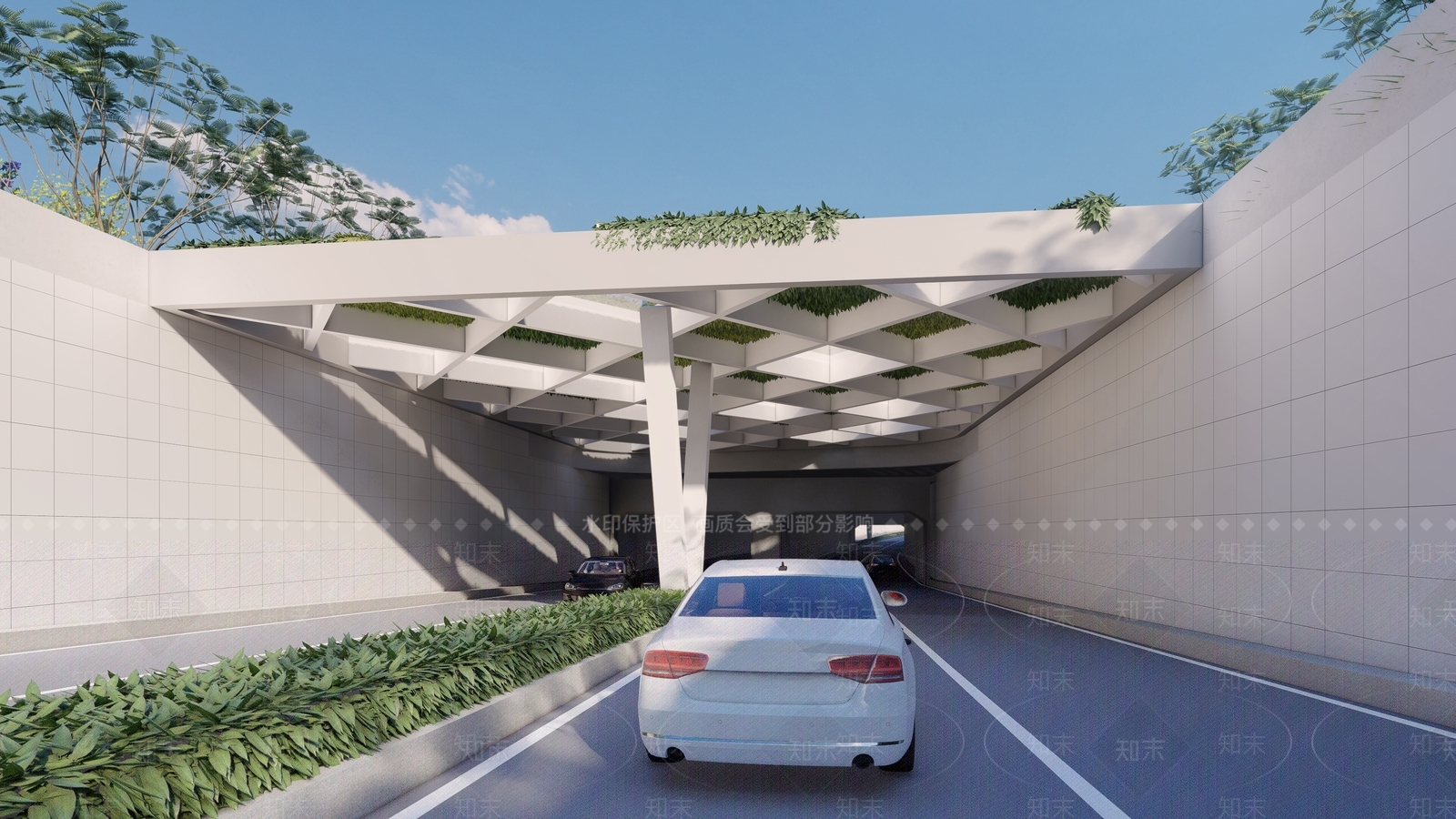现代市政道路SU模型下载【ID:1129150799】
