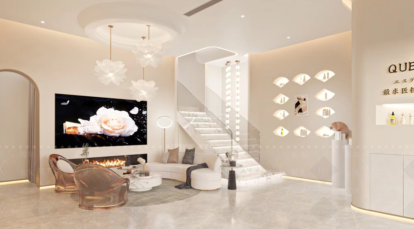 现代美容SPA店3D模型下载【ID:1129242539】