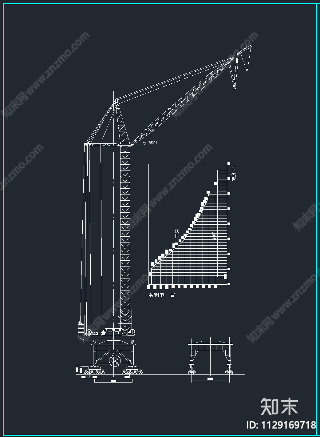 塔吊起重机cad施工图下载【ID:1129169718】