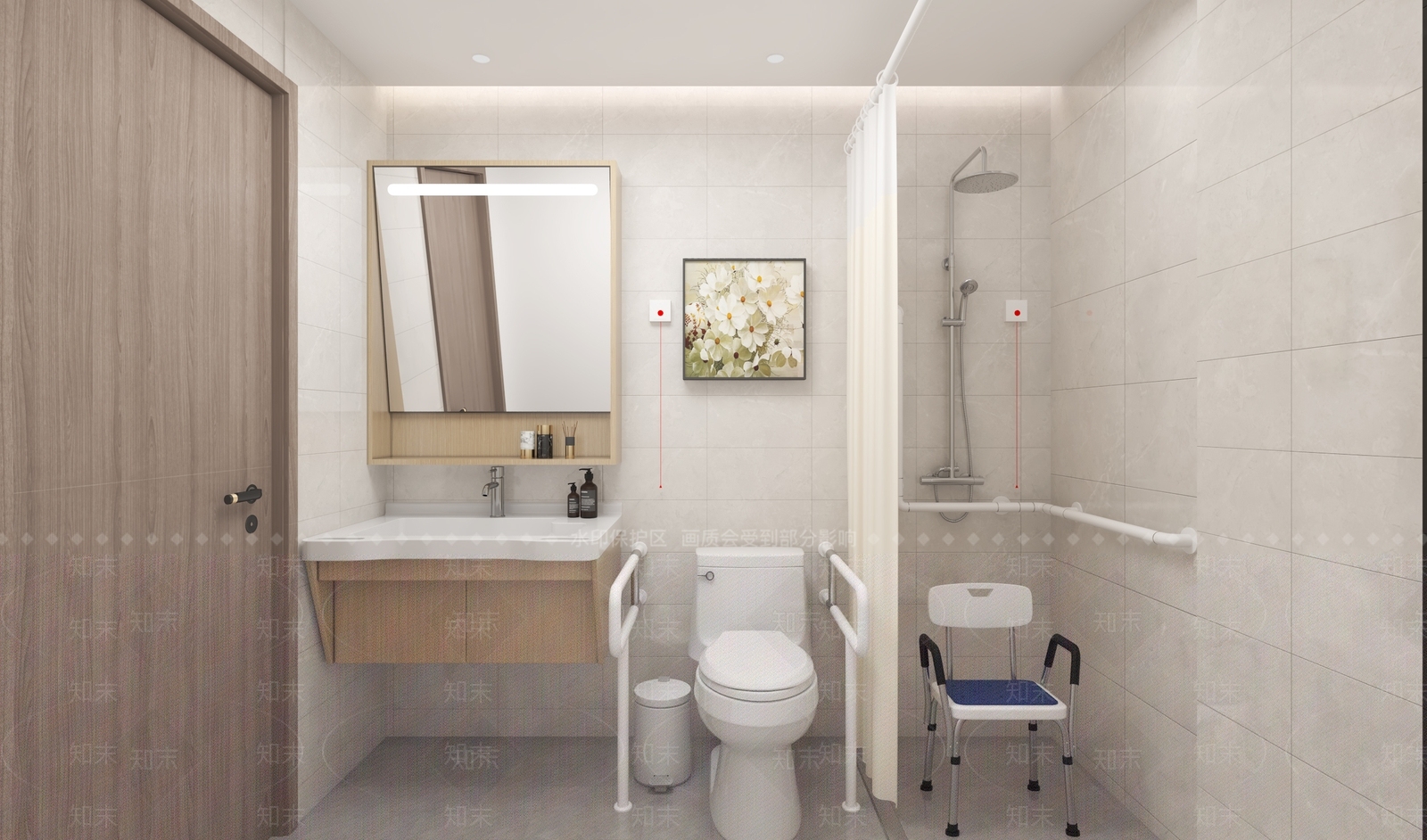中式养老院房间3D模型下载【ID:1129172749】