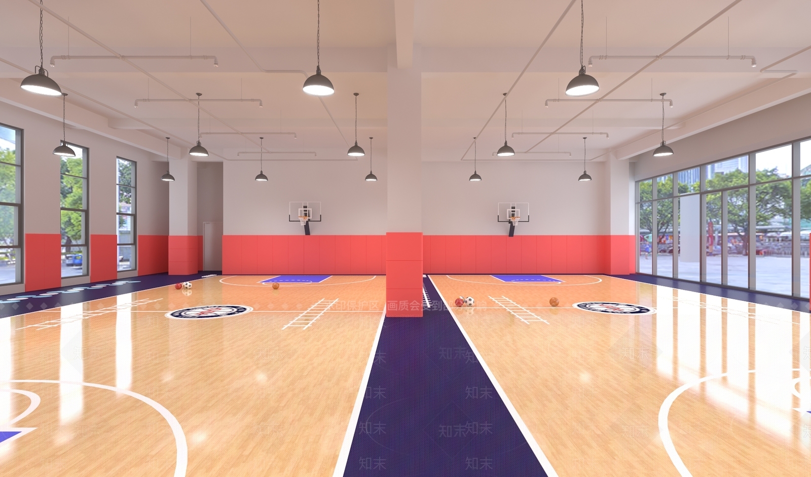 现代儿童篮球场3D模型下载【ID:1129172805】