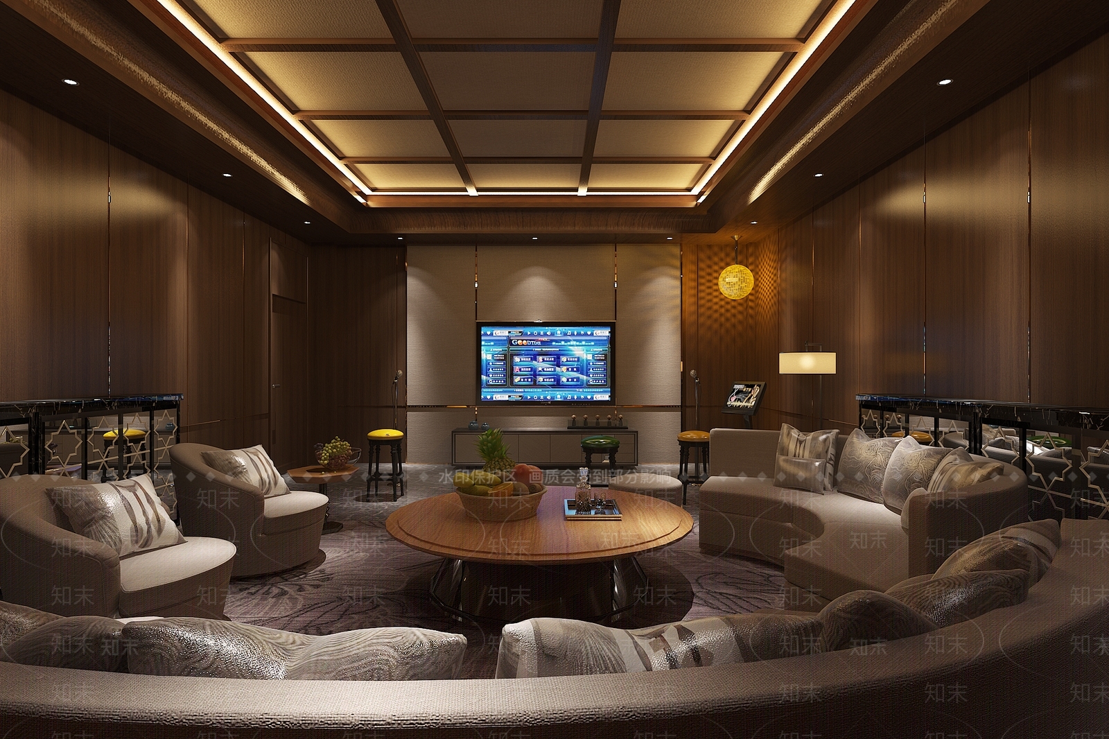 新中式KTV包厢3D模型下载【ID:1129191012】