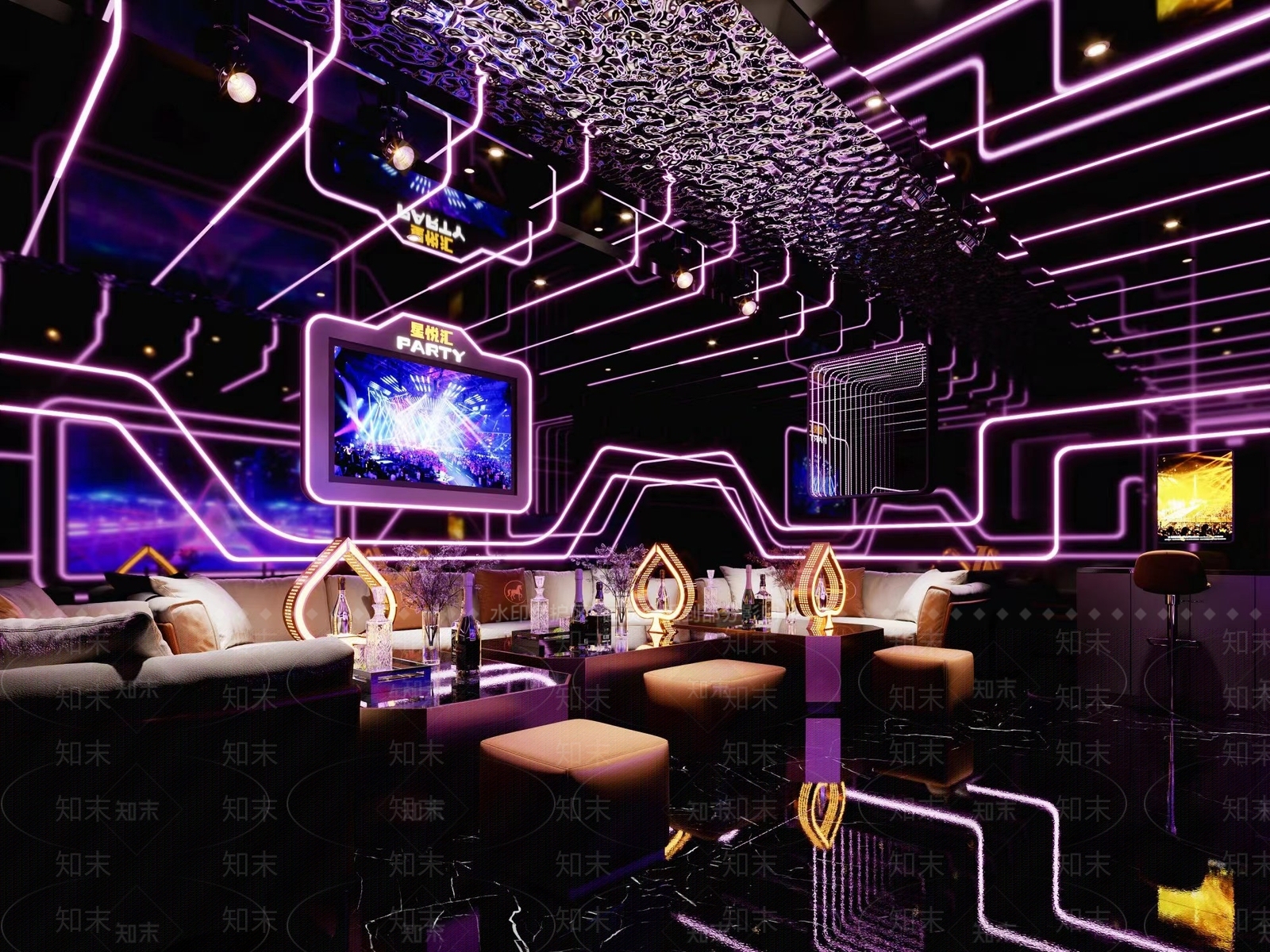 现代KTV包间3D模型下载【ID:1129189236】