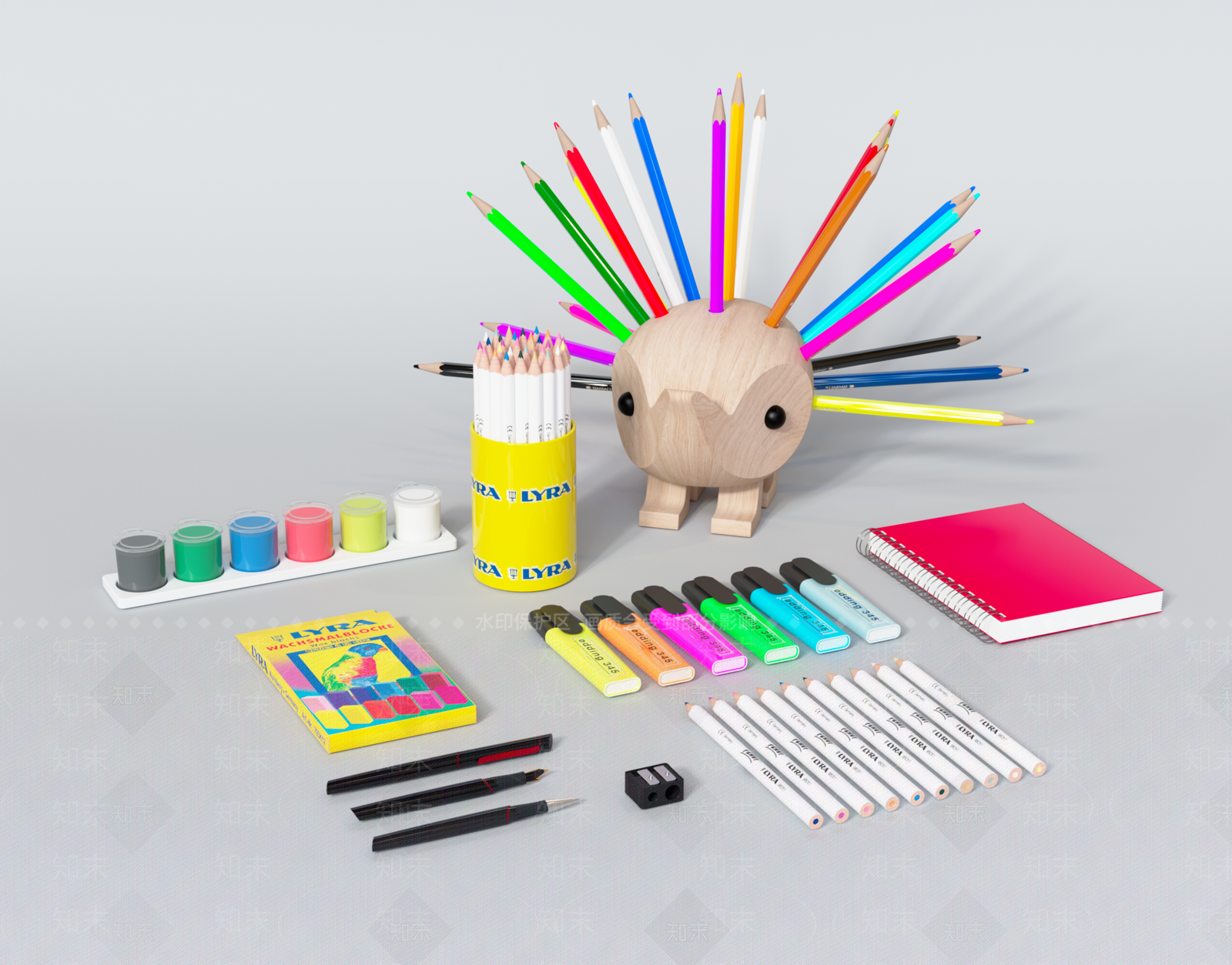 现代铅笔3D模型下载【ID:1129193482】