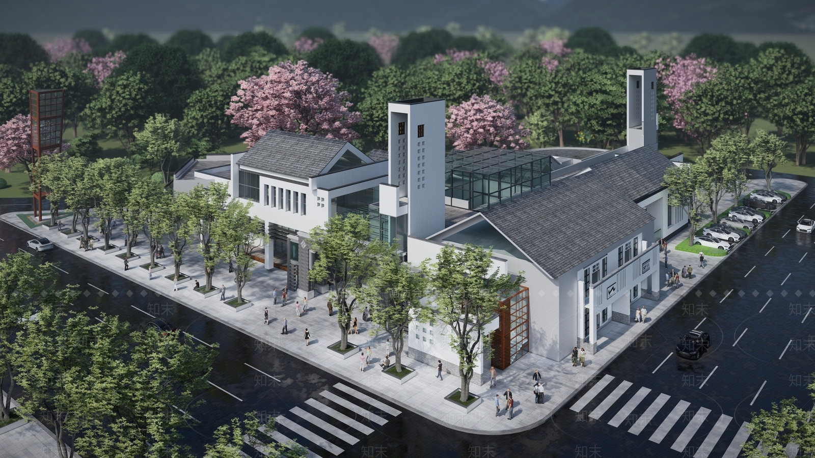新中式民宿SU模型下载【ID:1129207132】