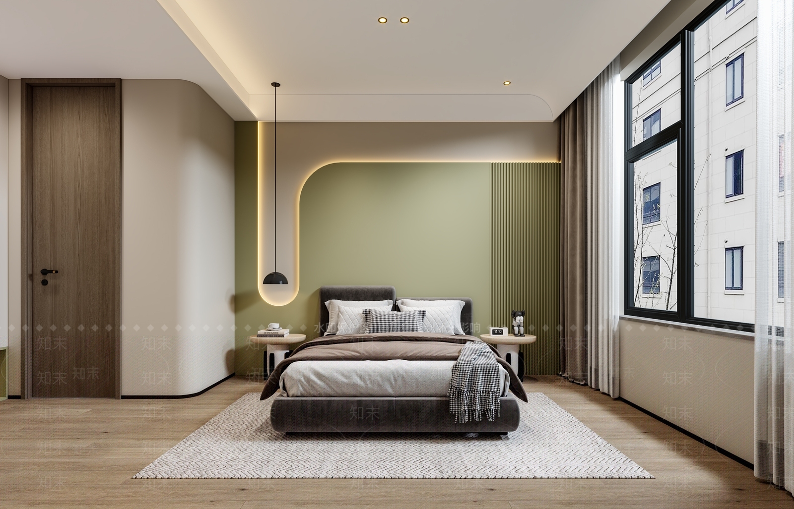 现代简约家居卧室3D模型下载【ID:1129224150】