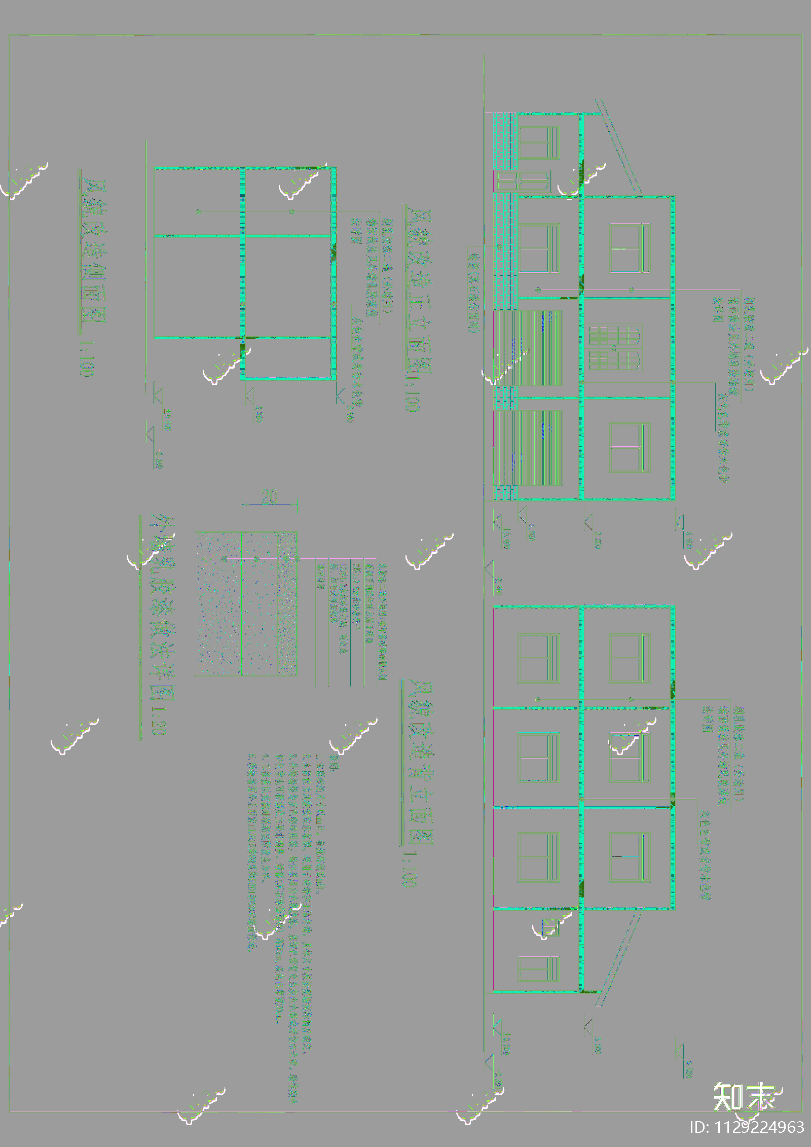 现代简约美丽家园建设项目cad施工图下载【ID:1129224963】