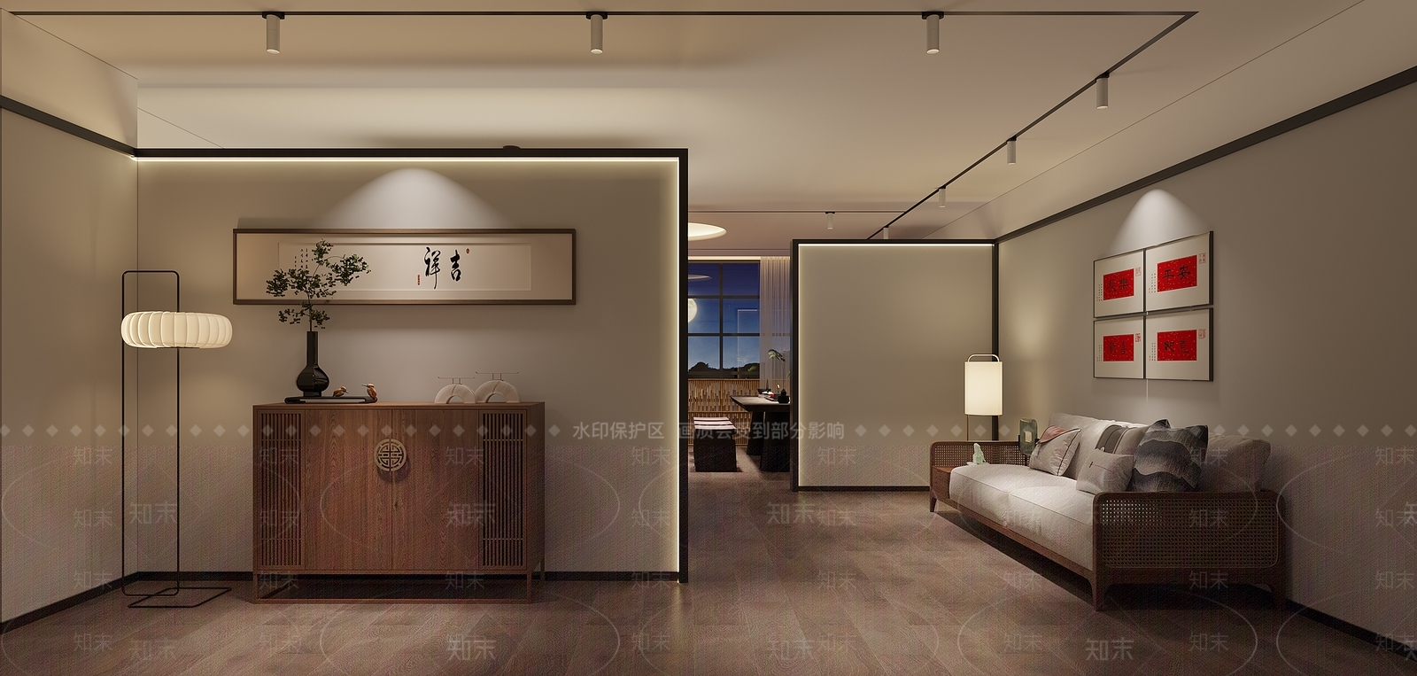 新中式茶馆3D模型下载【ID:1129229447】