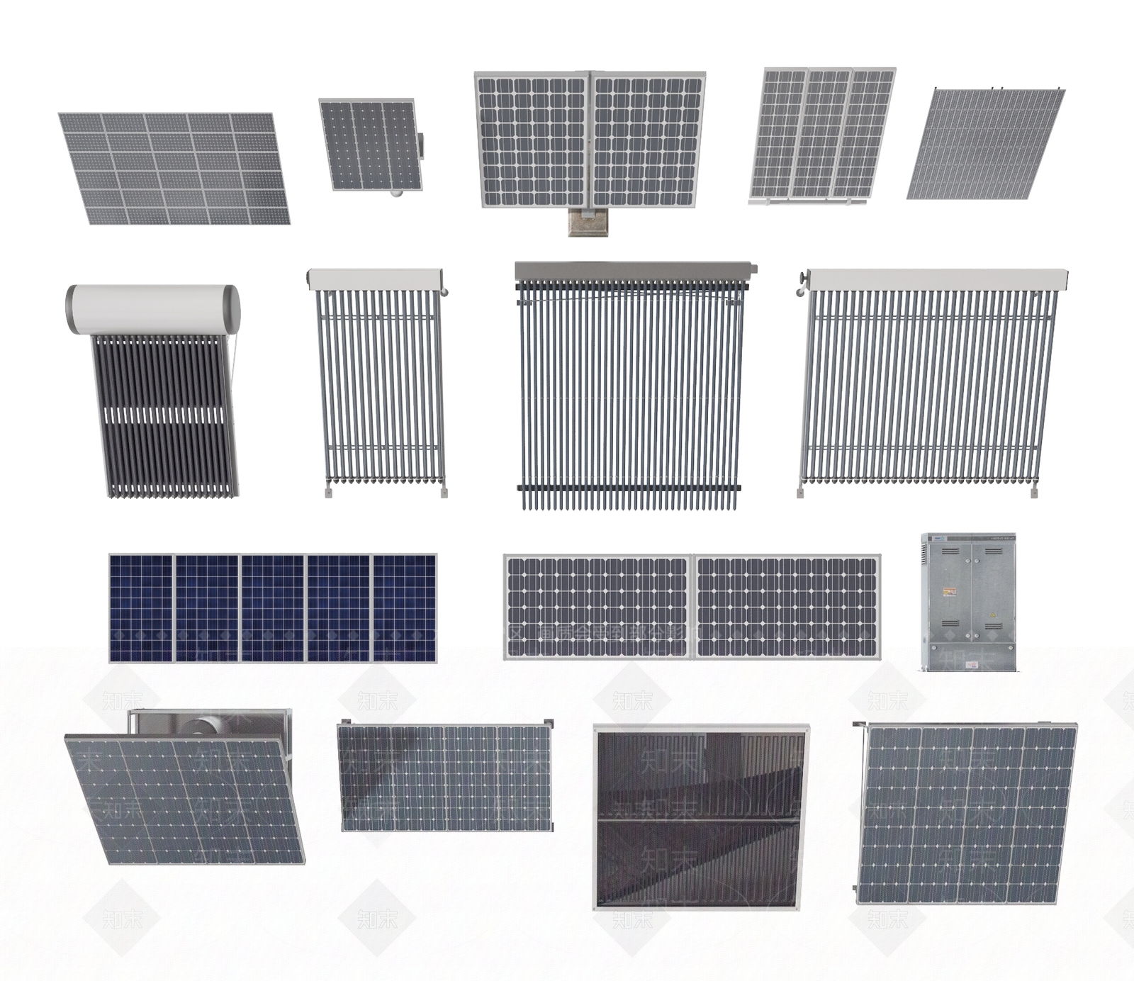太阳能板3D模型下载【ID:1129237769】
