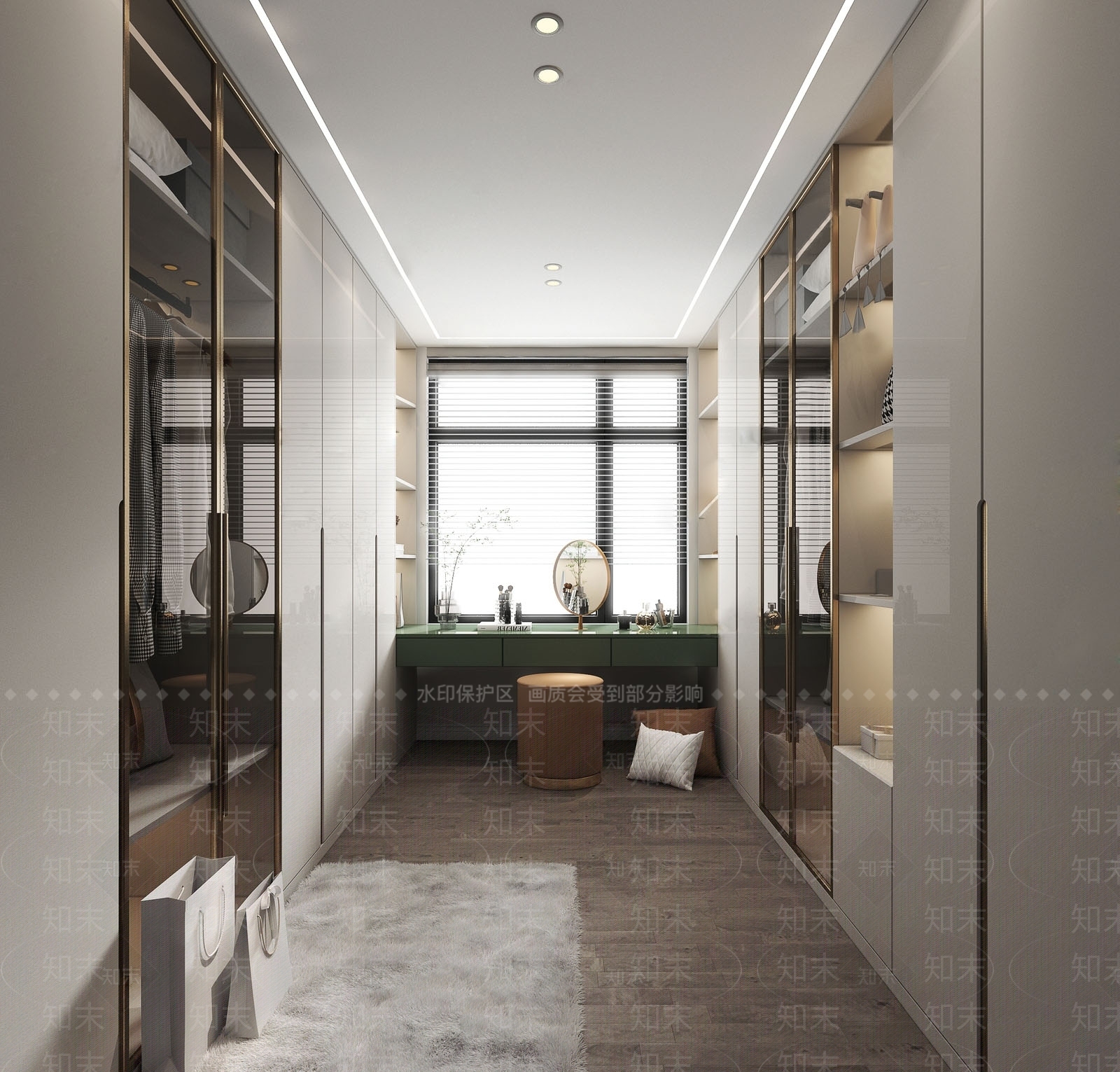 现代衣帽间SU模型下载【ID:1129237788】