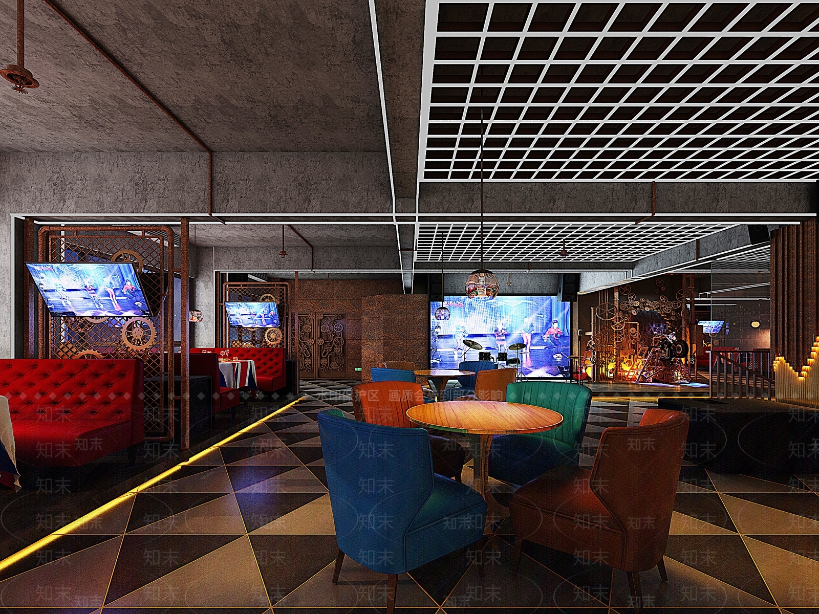 工业风酒吧3D模型下载【ID:1129248905】