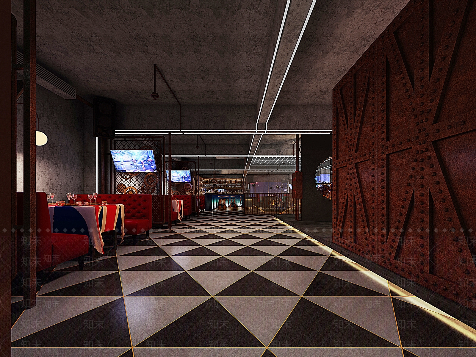 工业风酒吧3D模型下载【ID:1129248998】