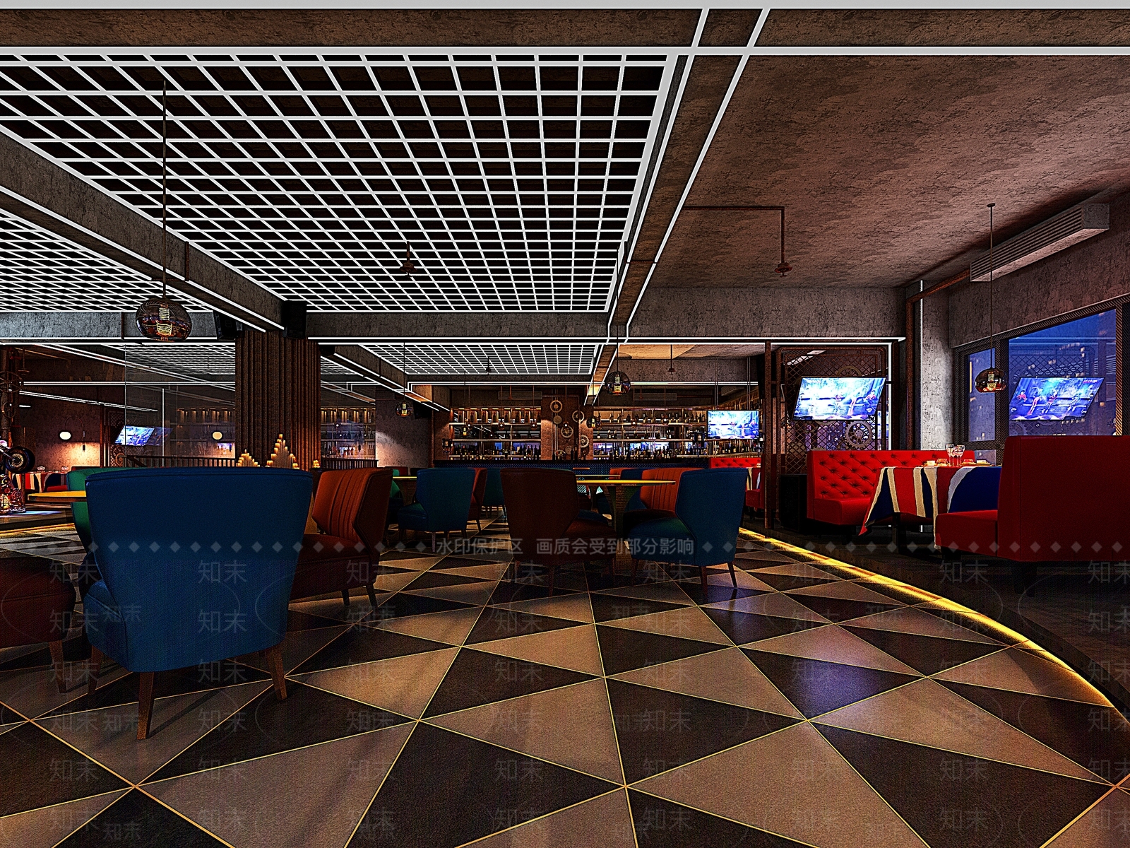 工业风酒吧3D模型下载【ID:1129248998】