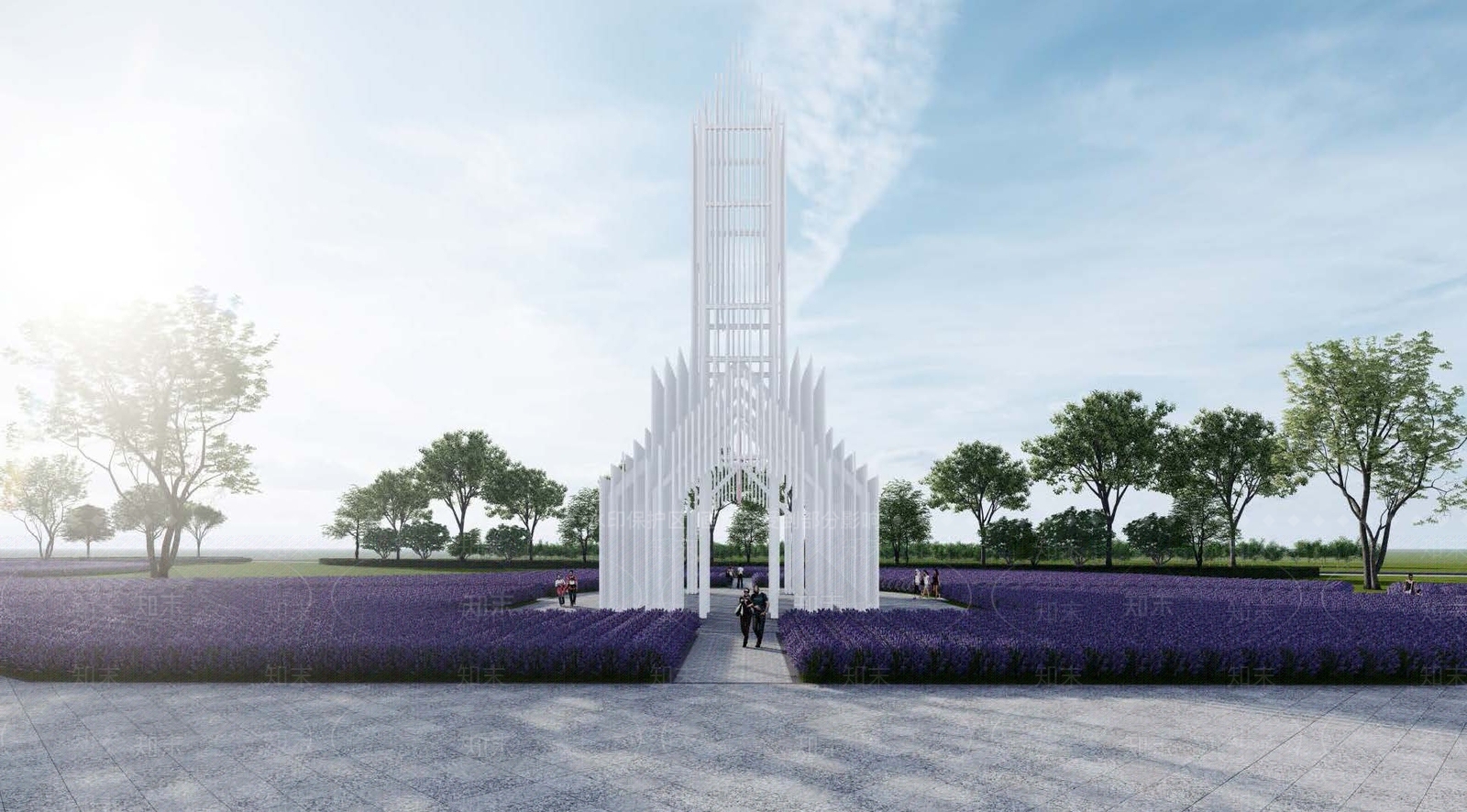 现代教堂建筑SU模型草图