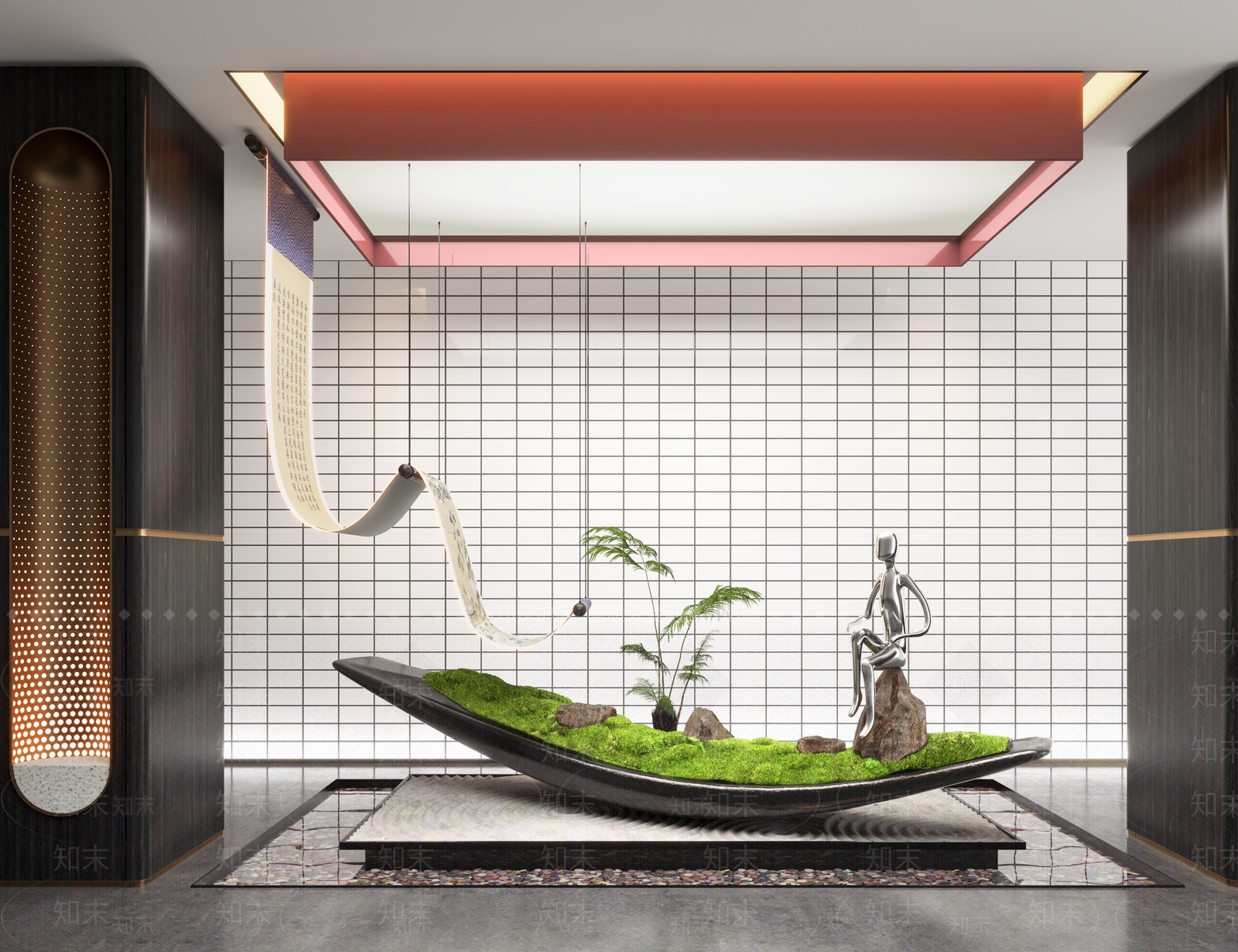 新中式景观造景3D模型下载【ID:1129264858】