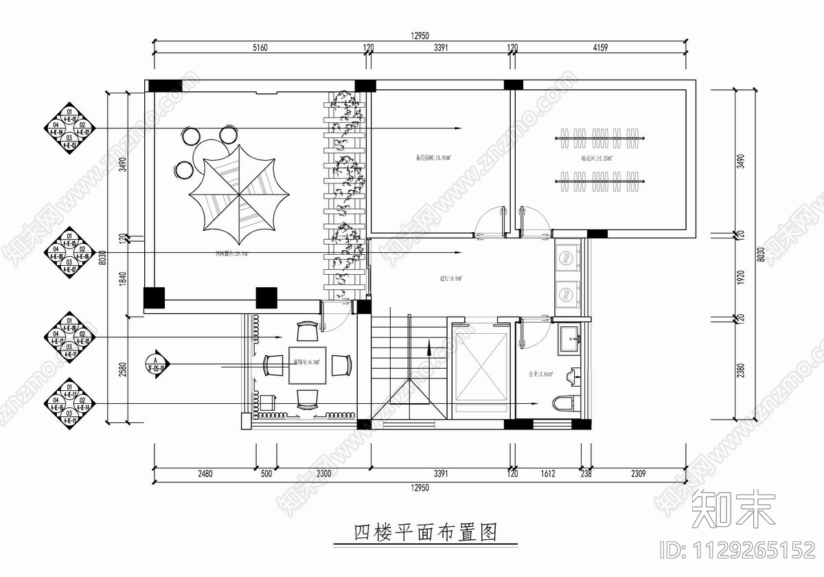 五层别墅cad施工图下载【ID:1129265152】