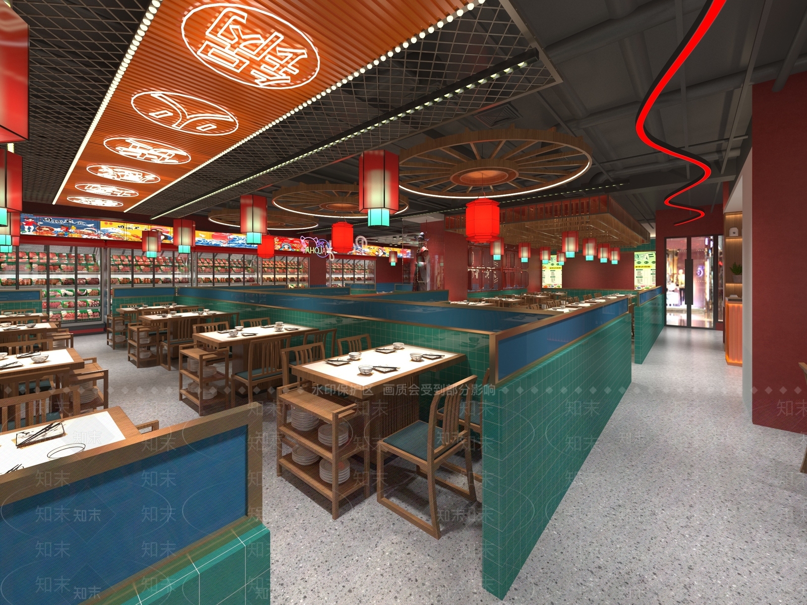 新中式火锅店3D模型下载【ID:1129265835】