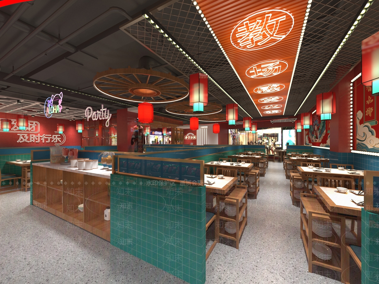新中式火锅店3D模型下载【ID:1129265835】